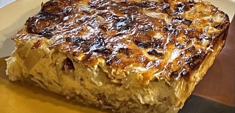 part de clafoutis endives chorizo