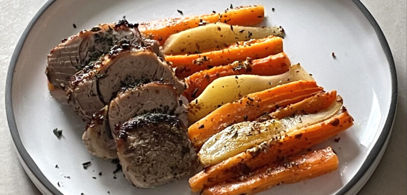 plat porc caramélisé et carotte